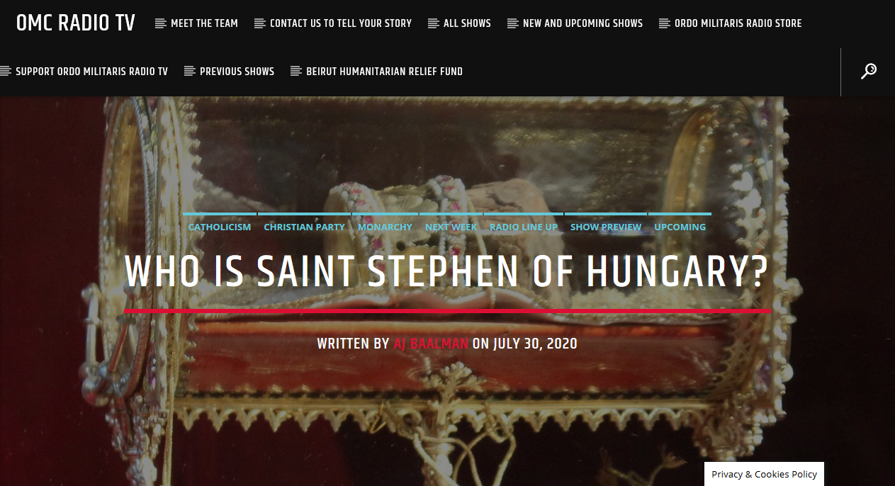 St. Stephen, King of Hungary