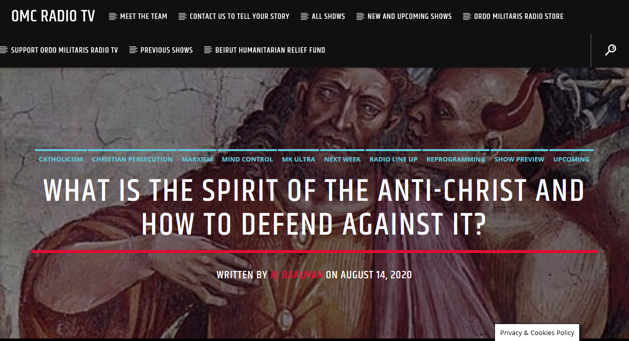 How to oppose the spirit of the Antichrist