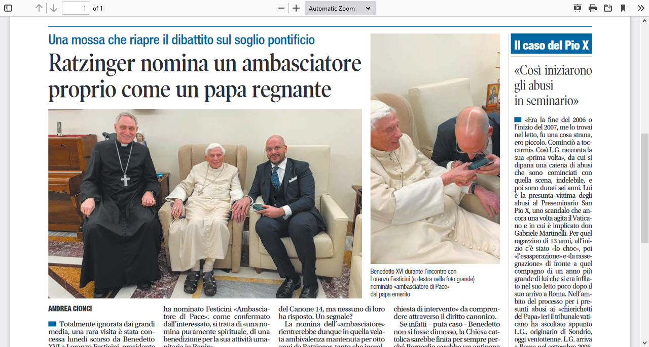 Confirmed! — Pope Benedict XVI did name an Ambassador to Benin