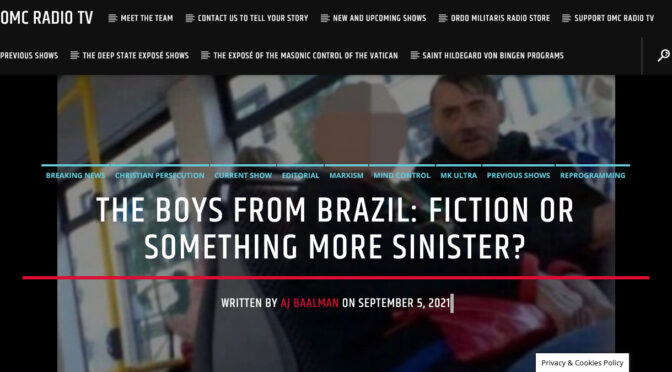 The Movie “Boys from Brazil”: fiction or something more sinister?