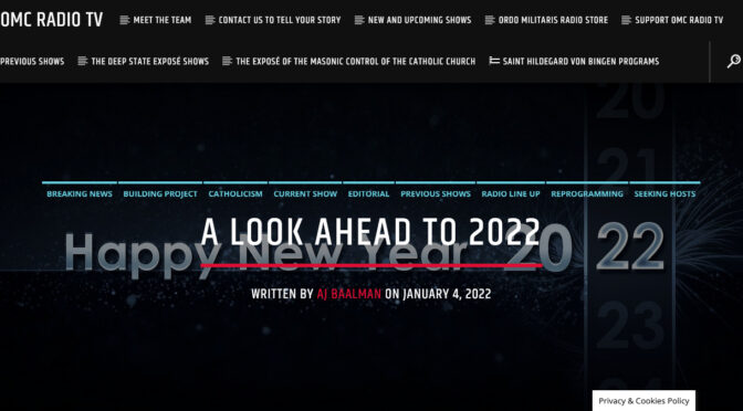 A Look ahead to 2022 A. D.