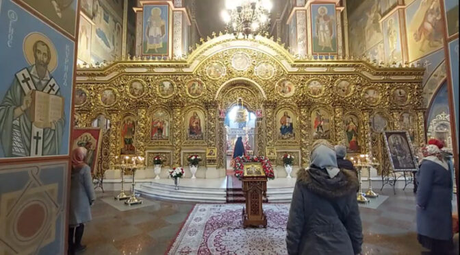 The Divine Liturgy for Easter Wednesday at St. Michael’s Golden Domed Monastery, Kyiv