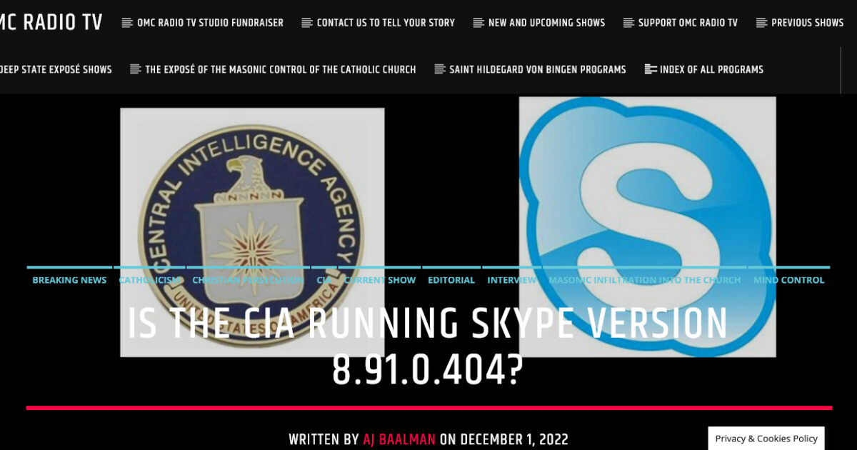 Is the CIA actually running Skype? | From Rome