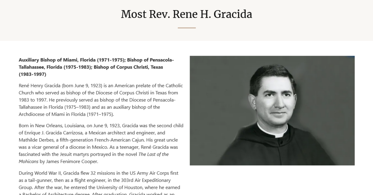 Saint Vincent Seminary remembers Msgr. Gracida | From Rome