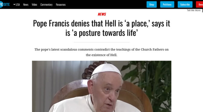 Pope Francis’ interpretation of Hell