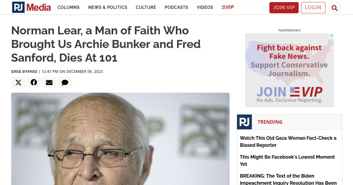 Norman Lear, converts to the Catholic Faith: was 101 | From Rome