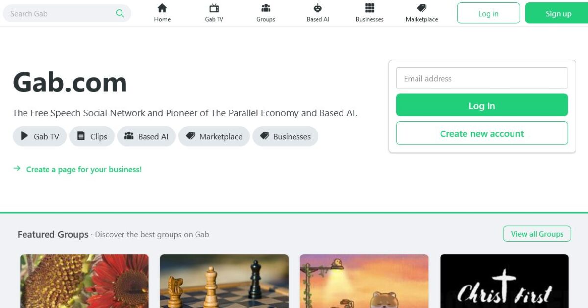 GAB.COM announces that it is using its platform to develop a new AI ...