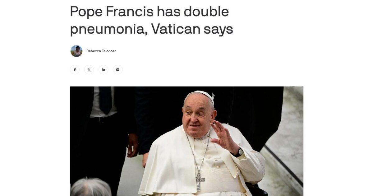 Vatican Press: Pope Francis has bilateral polymicrobic Pneumonia | From ...