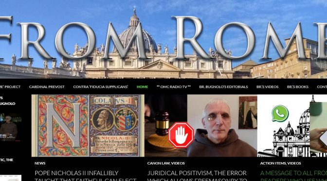 Fellow FromRome.Info Readers, let’s help Br. Bugnolo spread the Truth